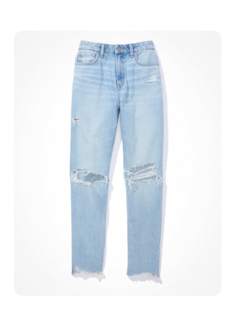 American Eagle Outfitters Striged Curvy Mom Jeans